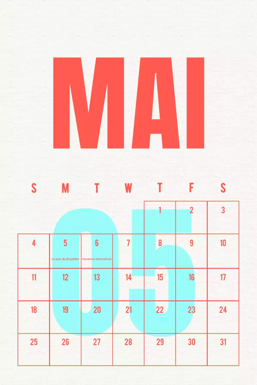 Calendrier Vintage Celebrate Blue