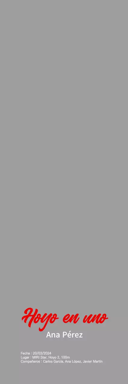 Hoyo en uno simple de golf