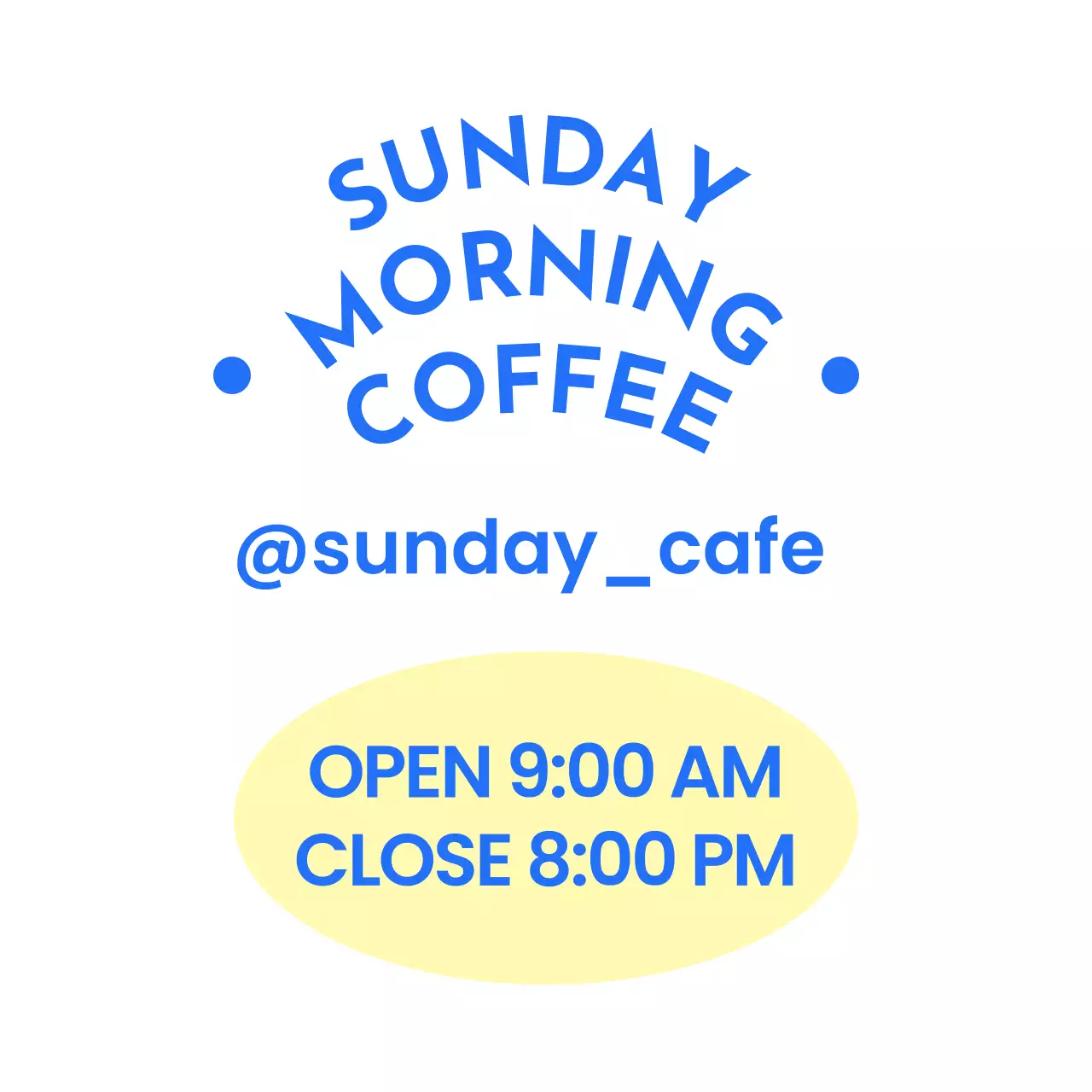 Logo kopi sederhana berwarna biru