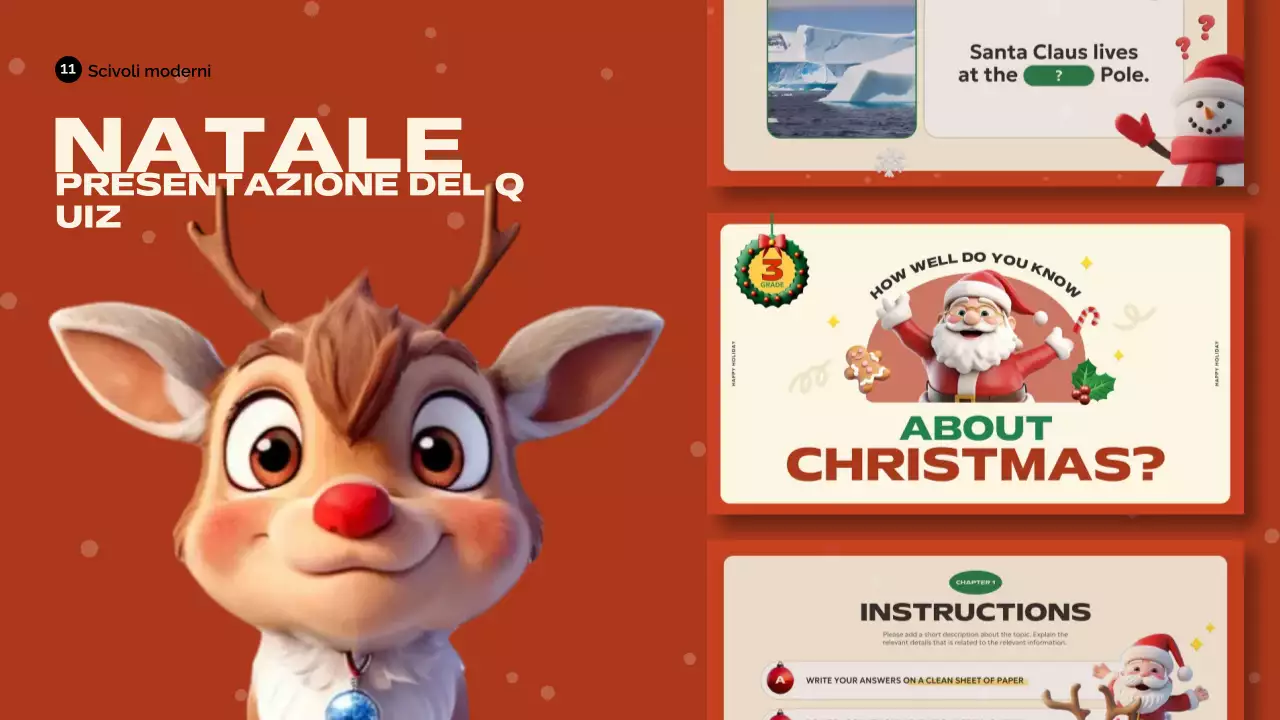 presentazione rossa festosa per le vacanze