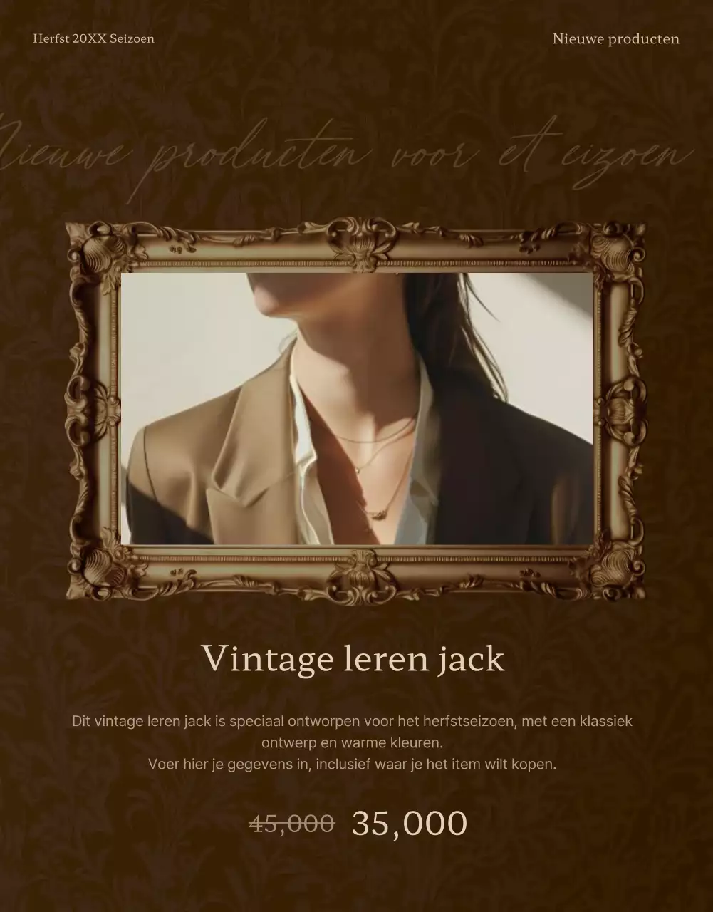 De verkoop van bruine, vintage mode promoten