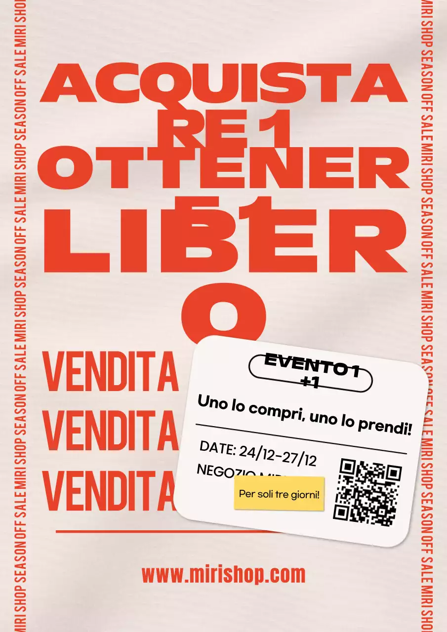 Evento promozionale arancione retrò