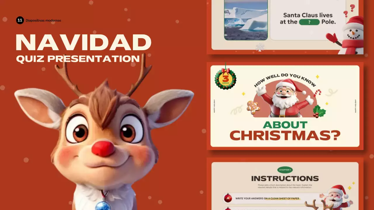 presentación festiva en rojo