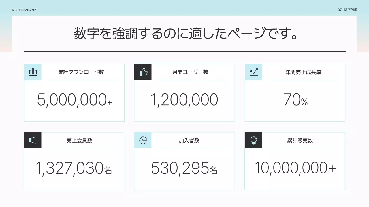 水色 シンプル ビジネス プレゼンテーション