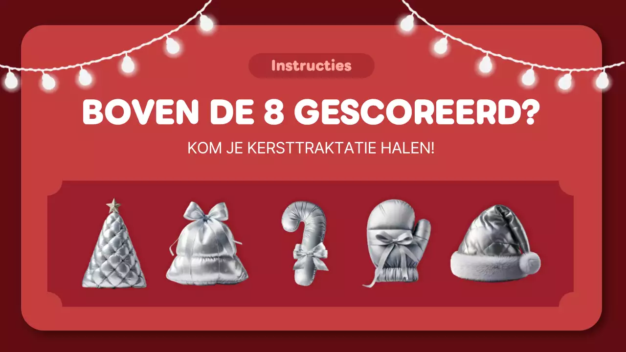 rood trendy kerst quiz layout