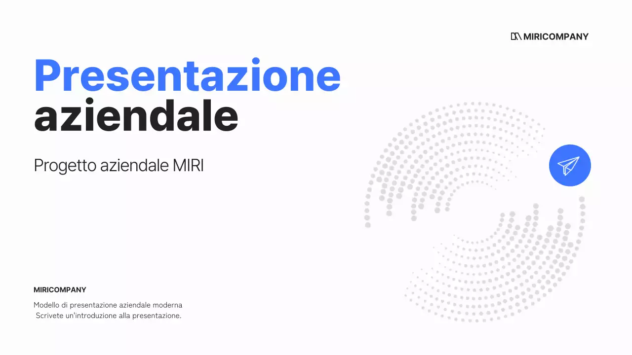 Un semplice business plan in bianco e blu