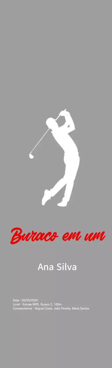 Hole-in-One de golfe simples