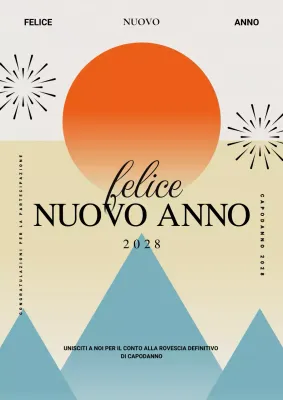 biglietto di capodanno giallo astratto indonesia