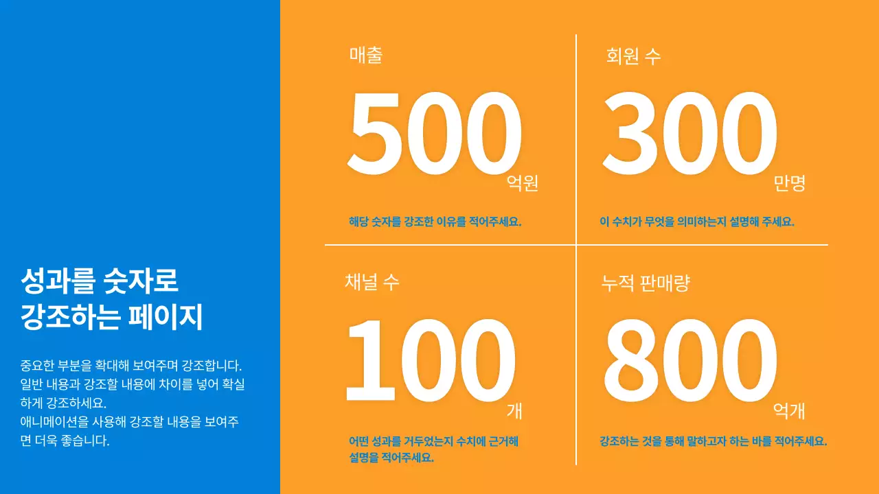 파랑 모던 비즈니스 보고서