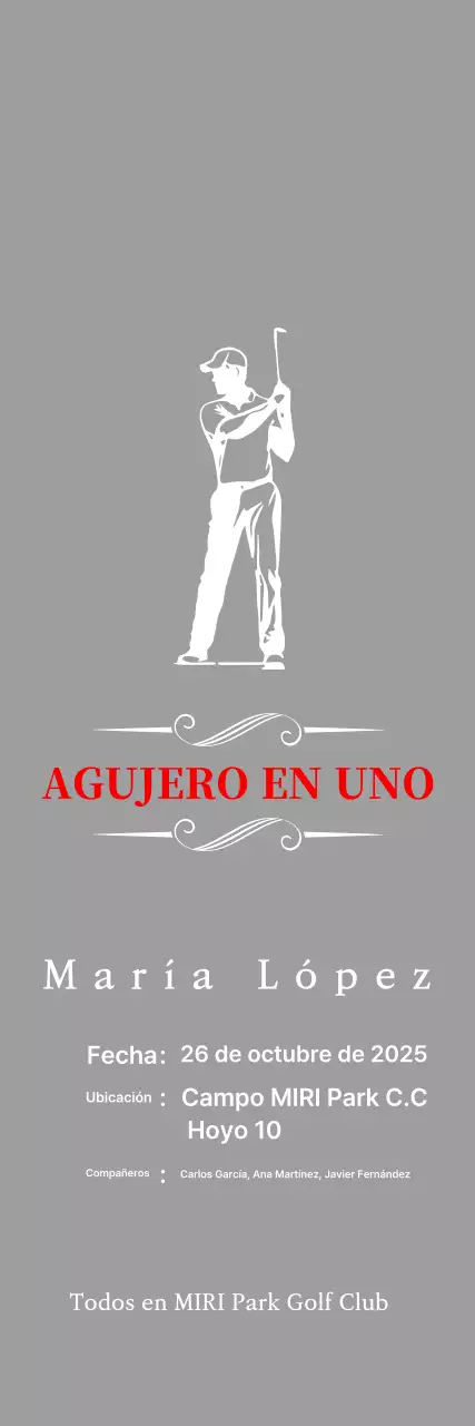 Placa clásica de golf con la ilustración de un golfista jugando al golf