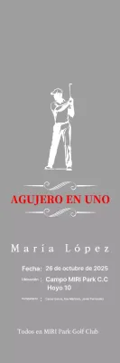 Placa clásica de golf con la ilustración de un golfista jugando al golf