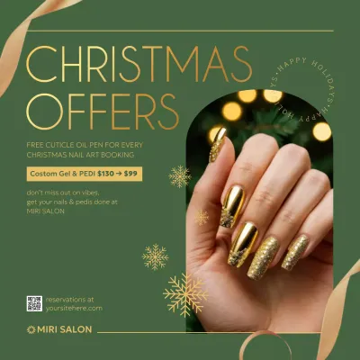 green elegant holiday promotion