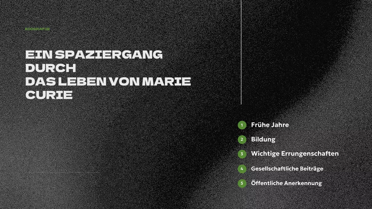 grüne moderne biographie präsentation