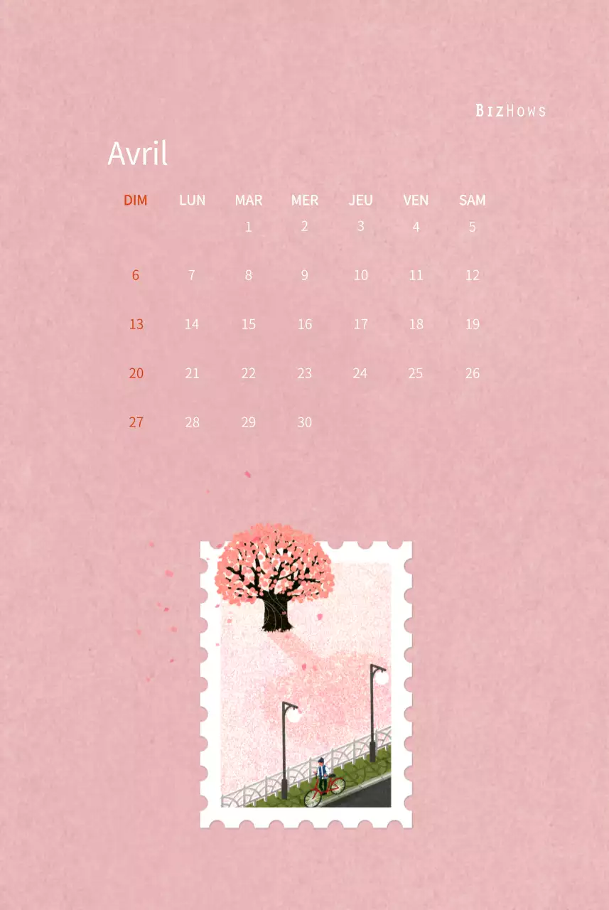 Calendrier du Nouvel An avec illustrations chaleureuses