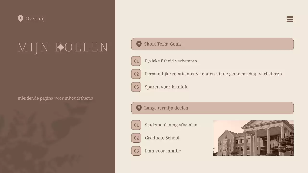 beige modern profiel layout