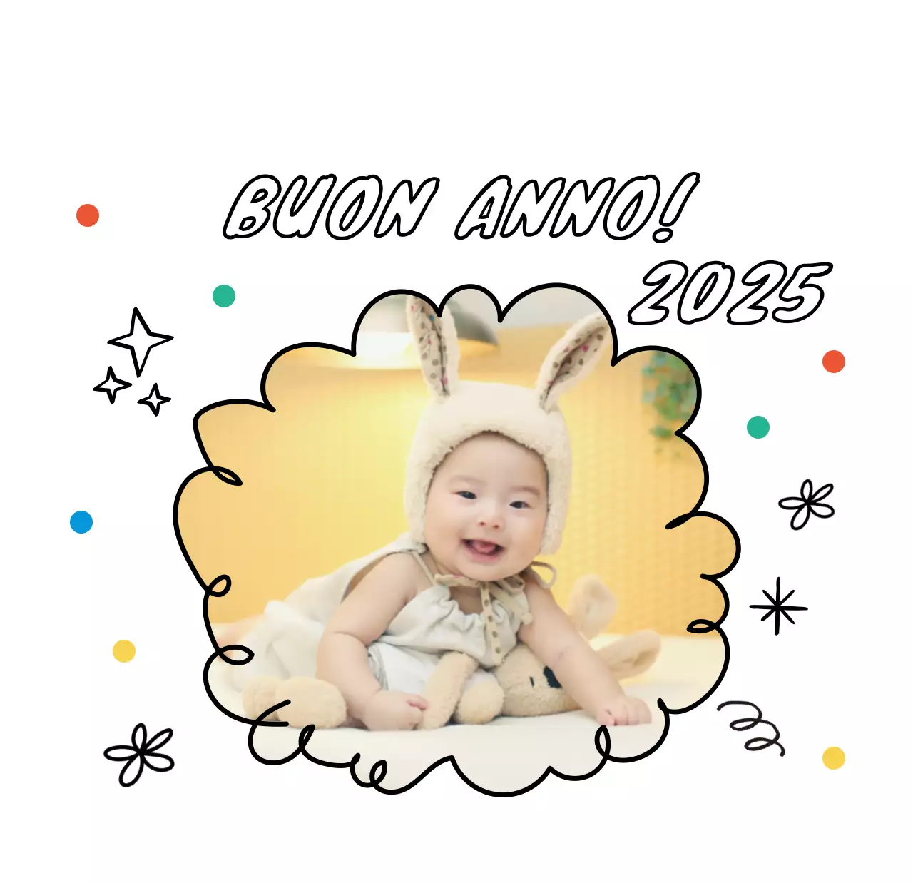 Calendario di Capodanno bianco e accogliente