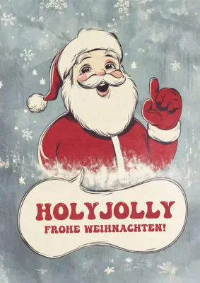 Mauve Vintage Weihnachtskarte