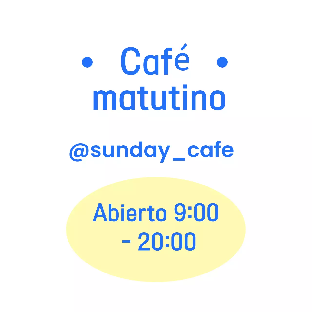 Logotipo de café simple azul