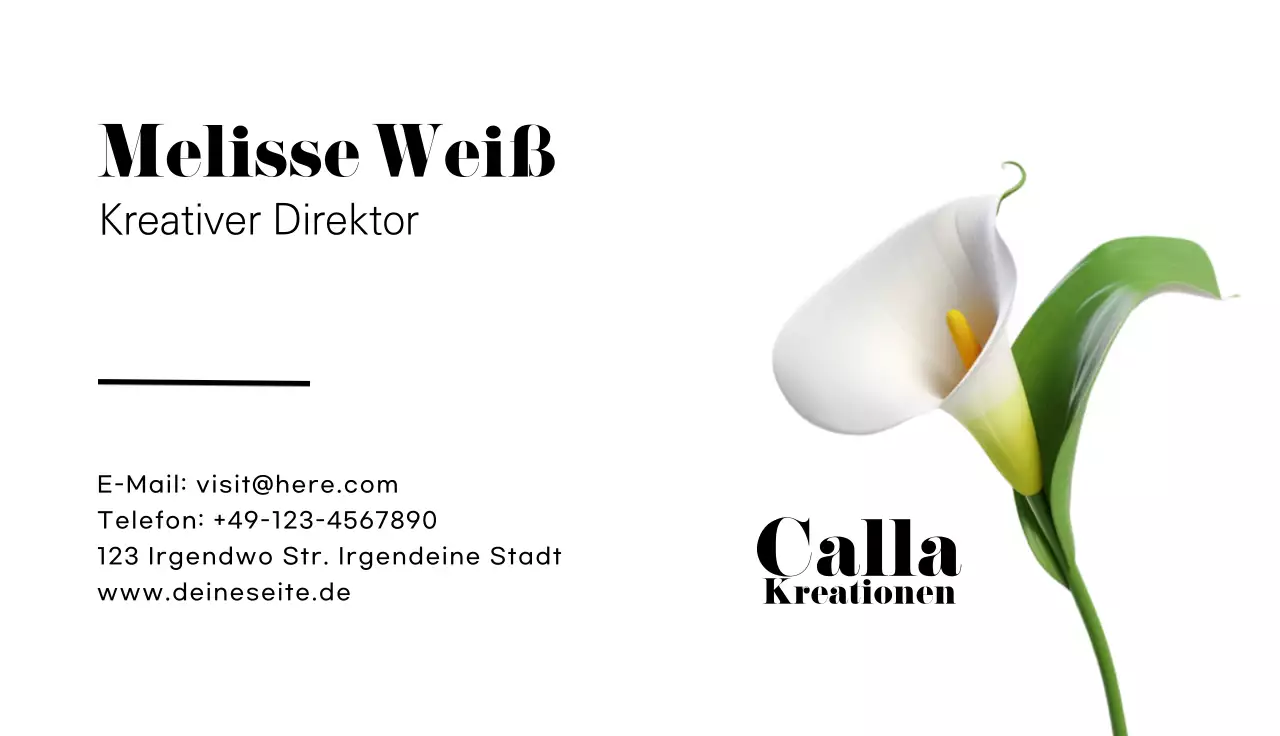 weiße elegante Visitenkarte