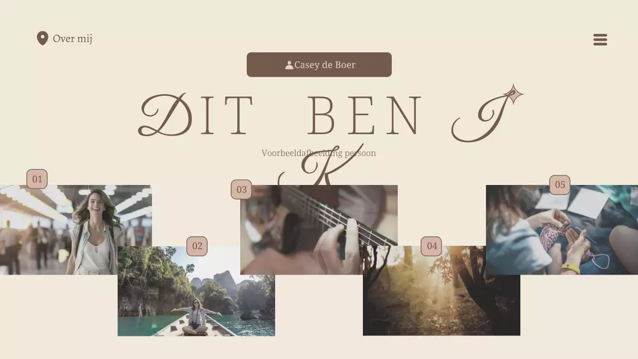 beige modern profiel layout