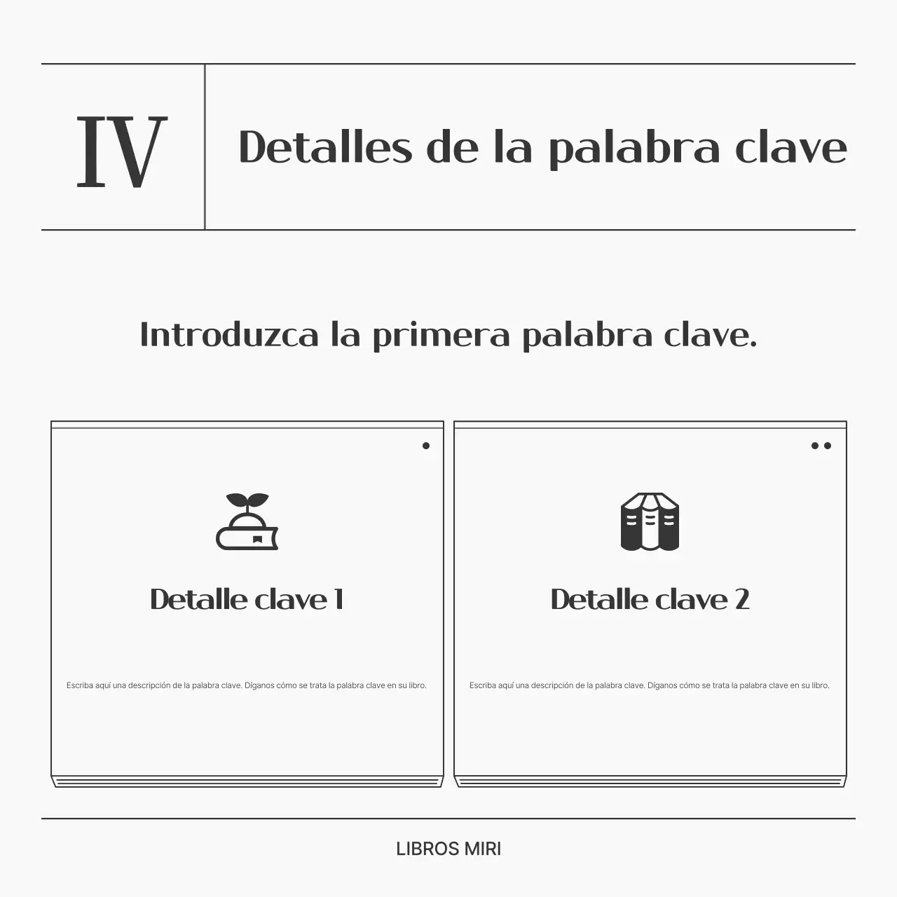 Un sencillo post de resumen del libro en blanco y negro