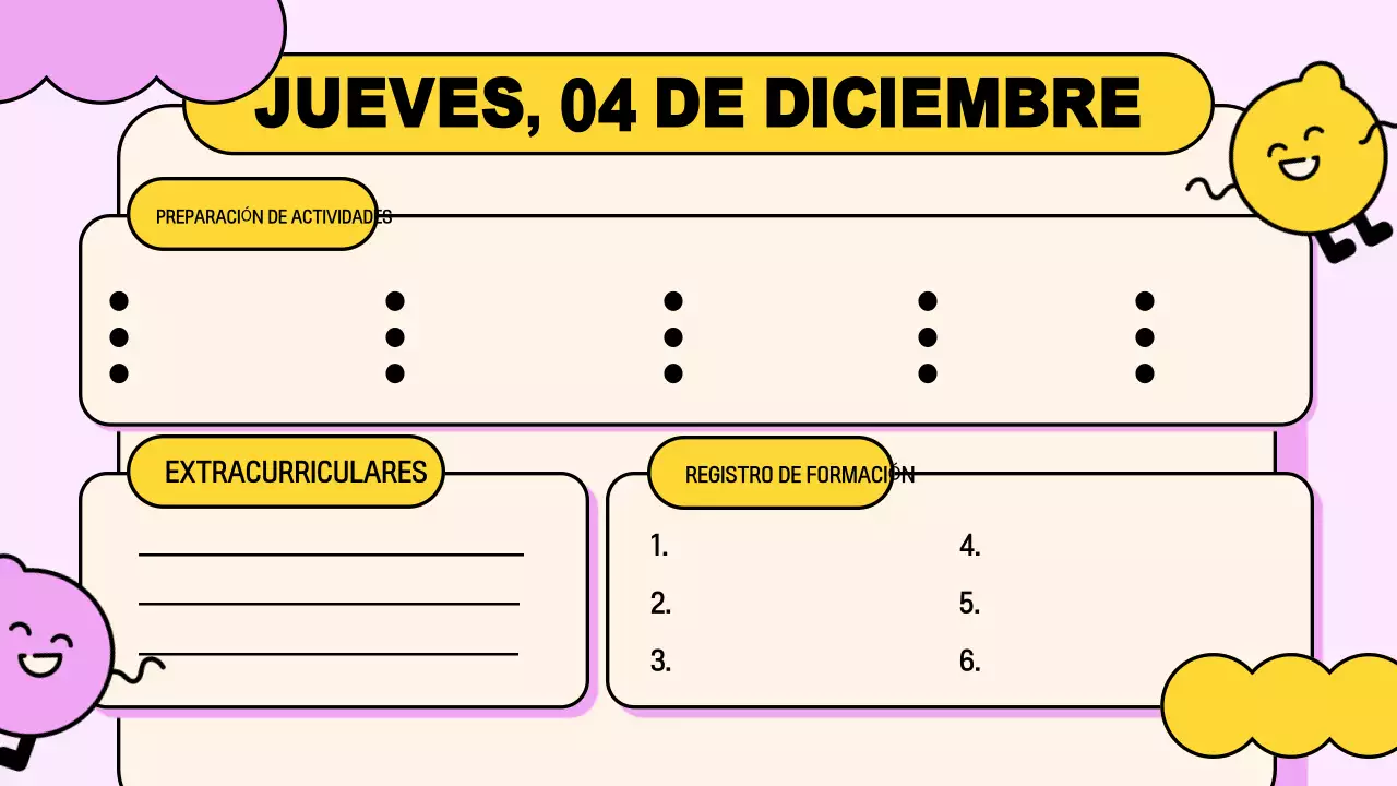 Pink Yellow Playful Class Agenda Presentación