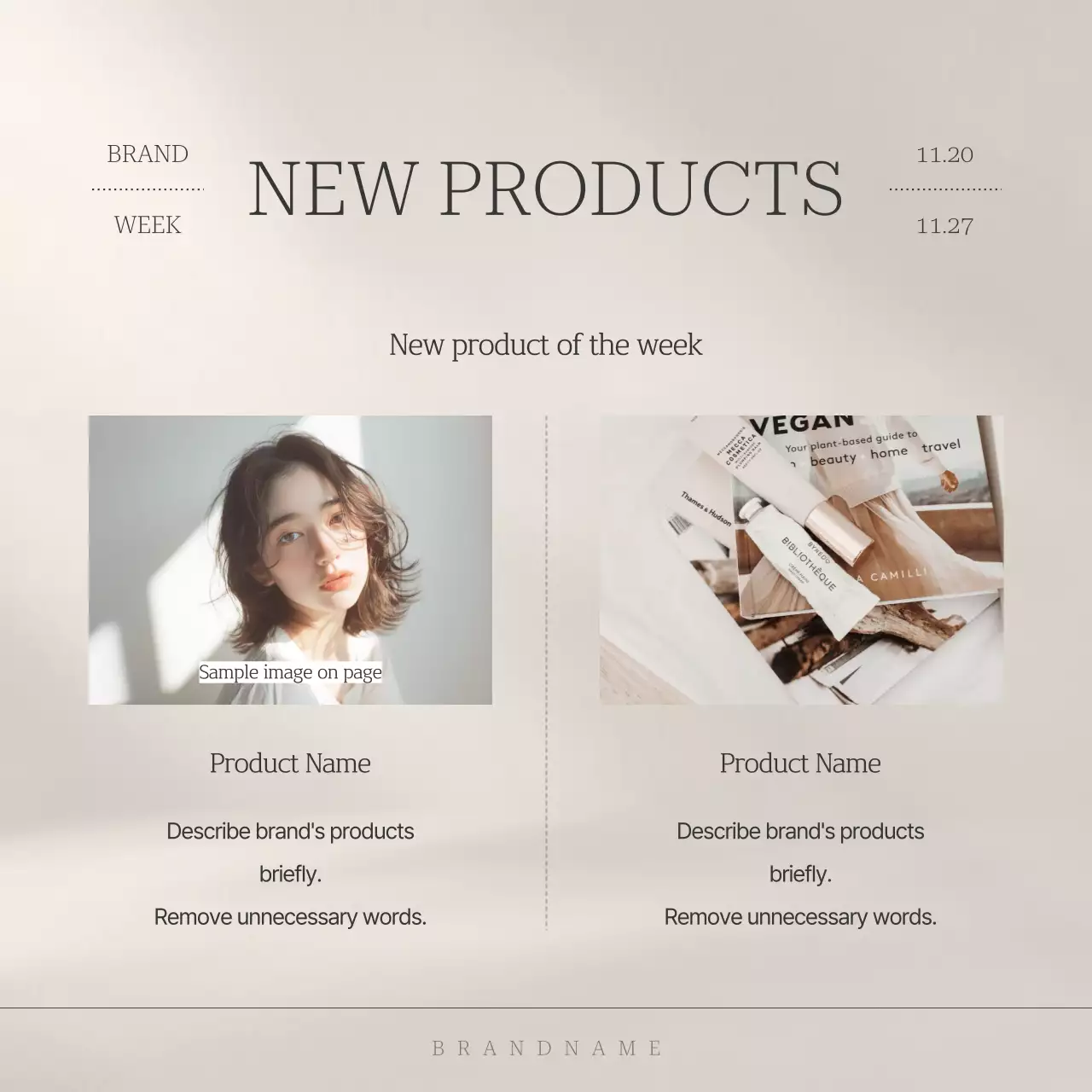 Beige Minimal Brand Promotion Instagram Carousel