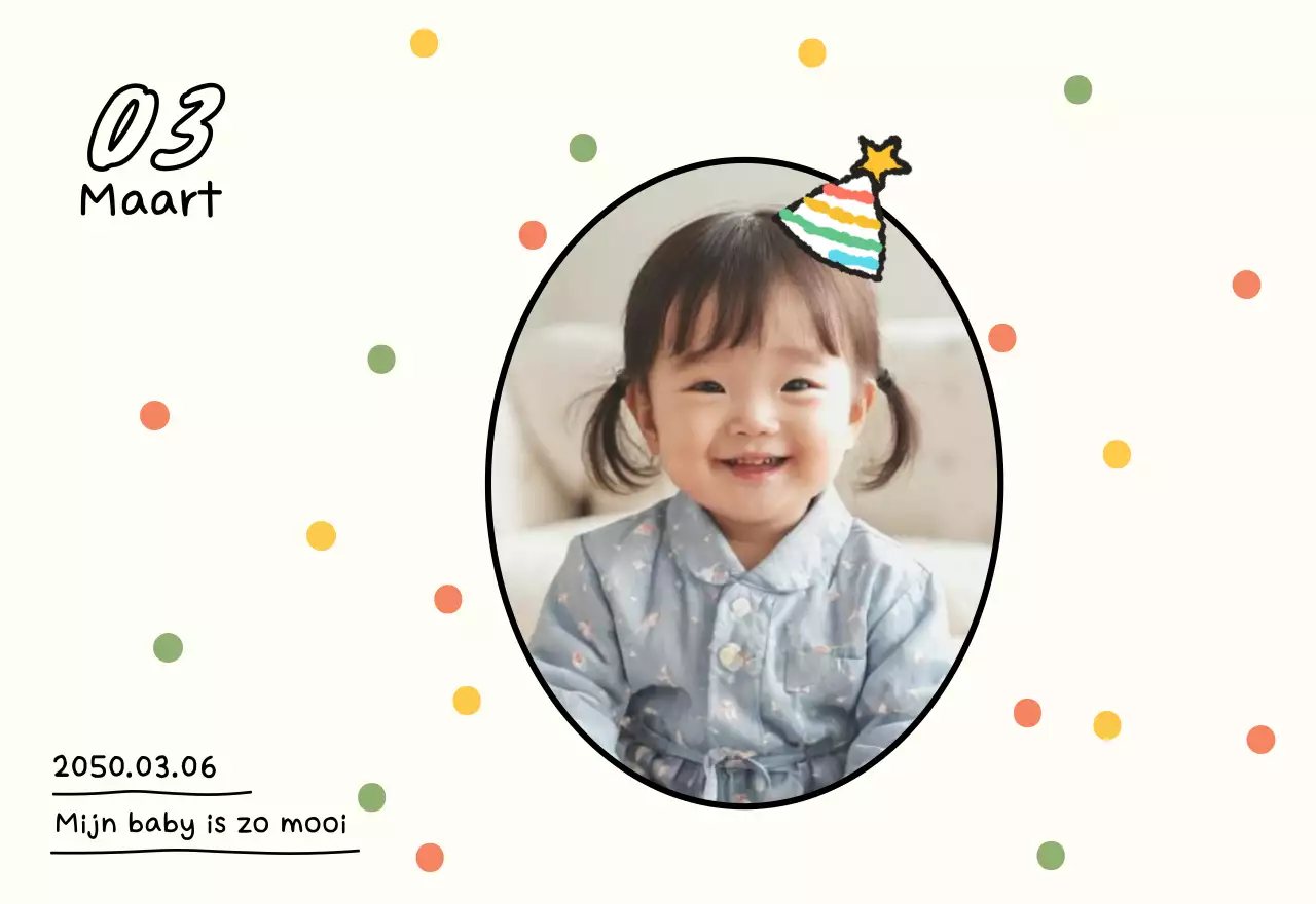 Gele nieuwjaarskalender