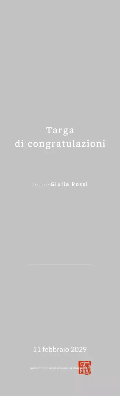 Celebrazione della promozione di White Simple