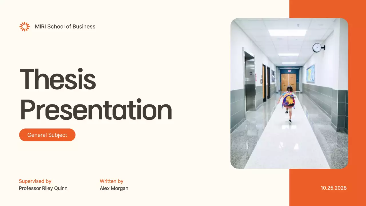 Orange Professional Thesis Presentation