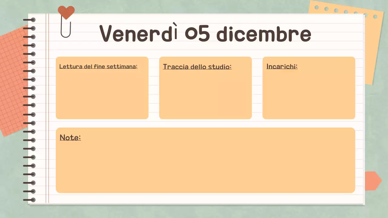 Quaderno a pastello semplice Agenda di classe per la scuola