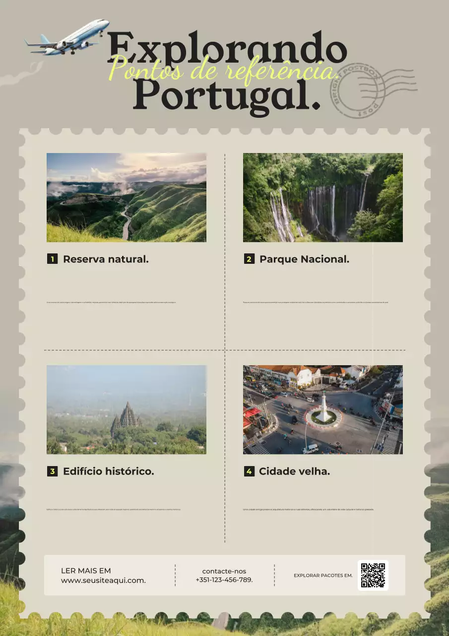 guia de viagem bege clássico