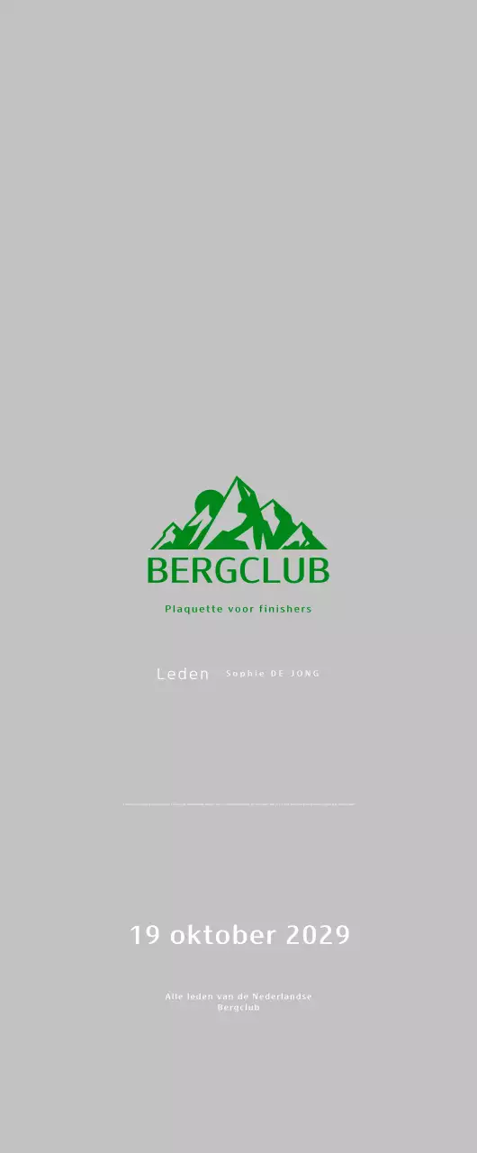 Groen Eenvoudig Bergbeklimmer Plaquette