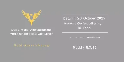 Hübsche Golfturnier-Plakette mit einem Adler
