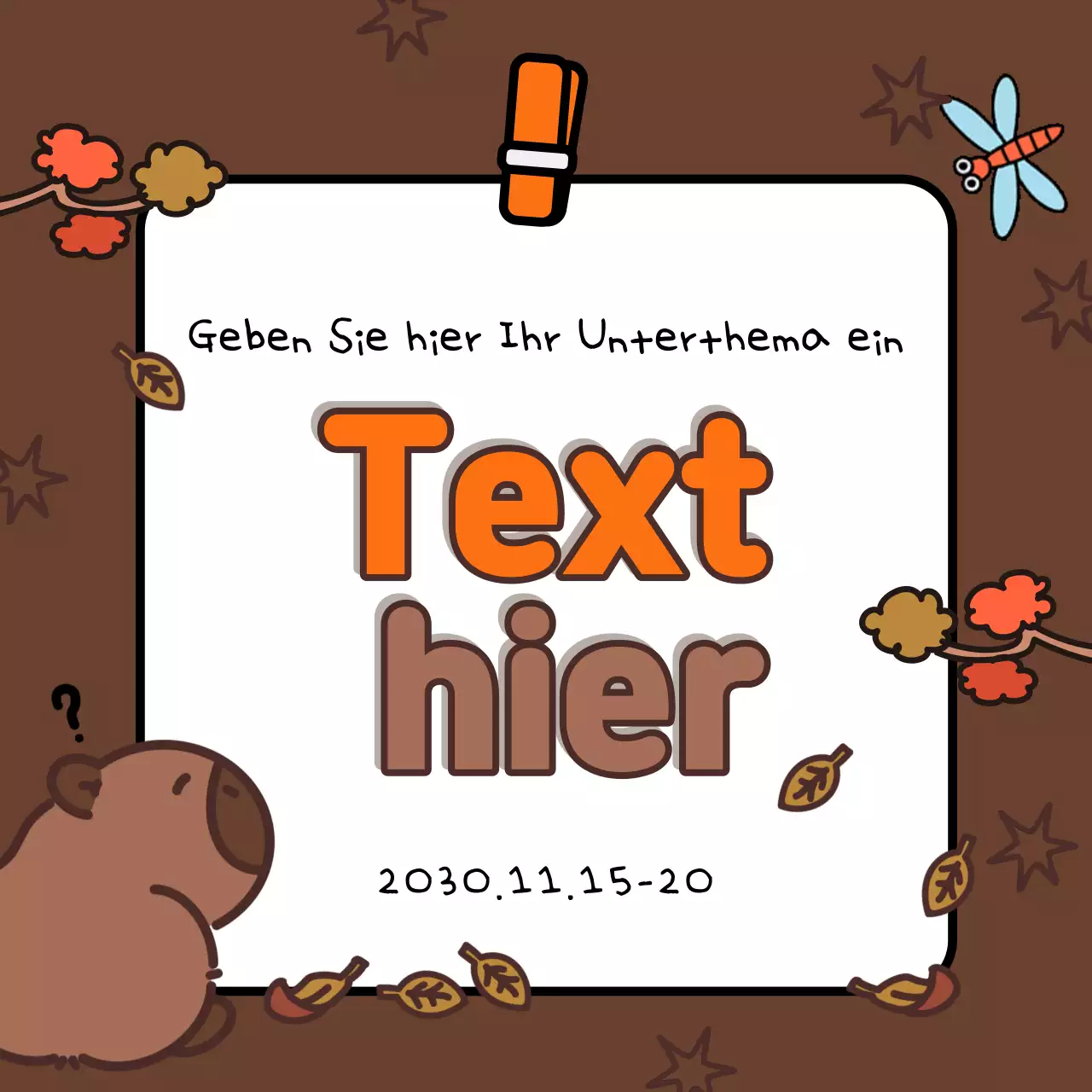 Herbstliches Gewand in Braun- und Orangetönen