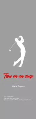 Trou d'un coup au golf