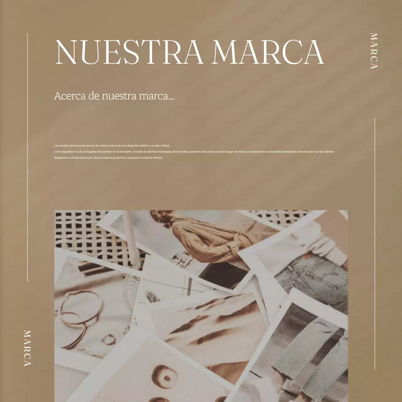 Promocione una marca moderna de otoño en marrón