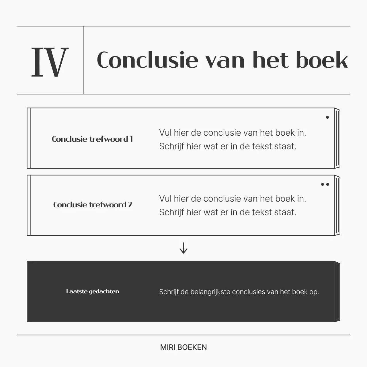 Een eenvoudige samenvatting van een boek in zwart-wit
