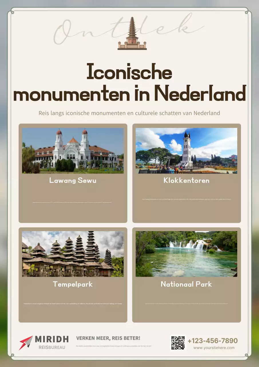 beige klassieke reisadvertentie