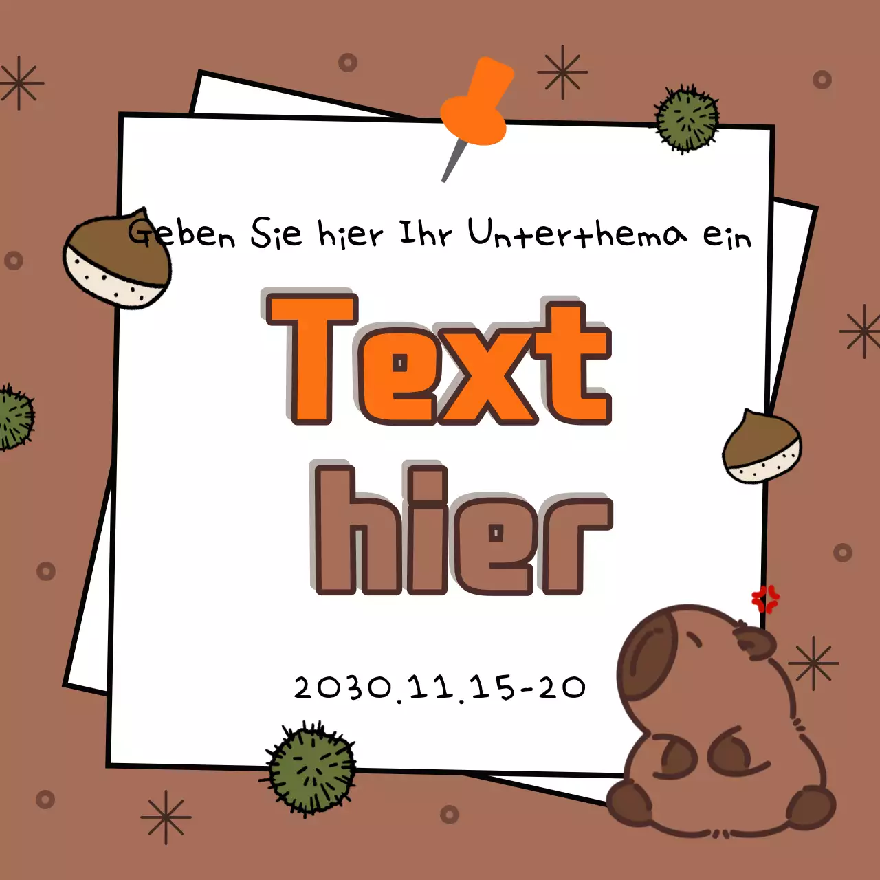 Herbstliches Gewand in Braun- und Orangetönen