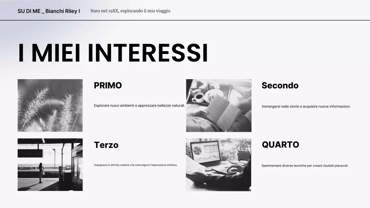 portfolio di presentazione moderno grigio bianco