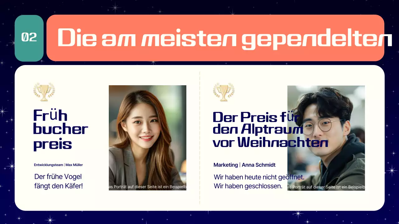 Navy Modern Preisverleihungszeremonie zum Jahresende