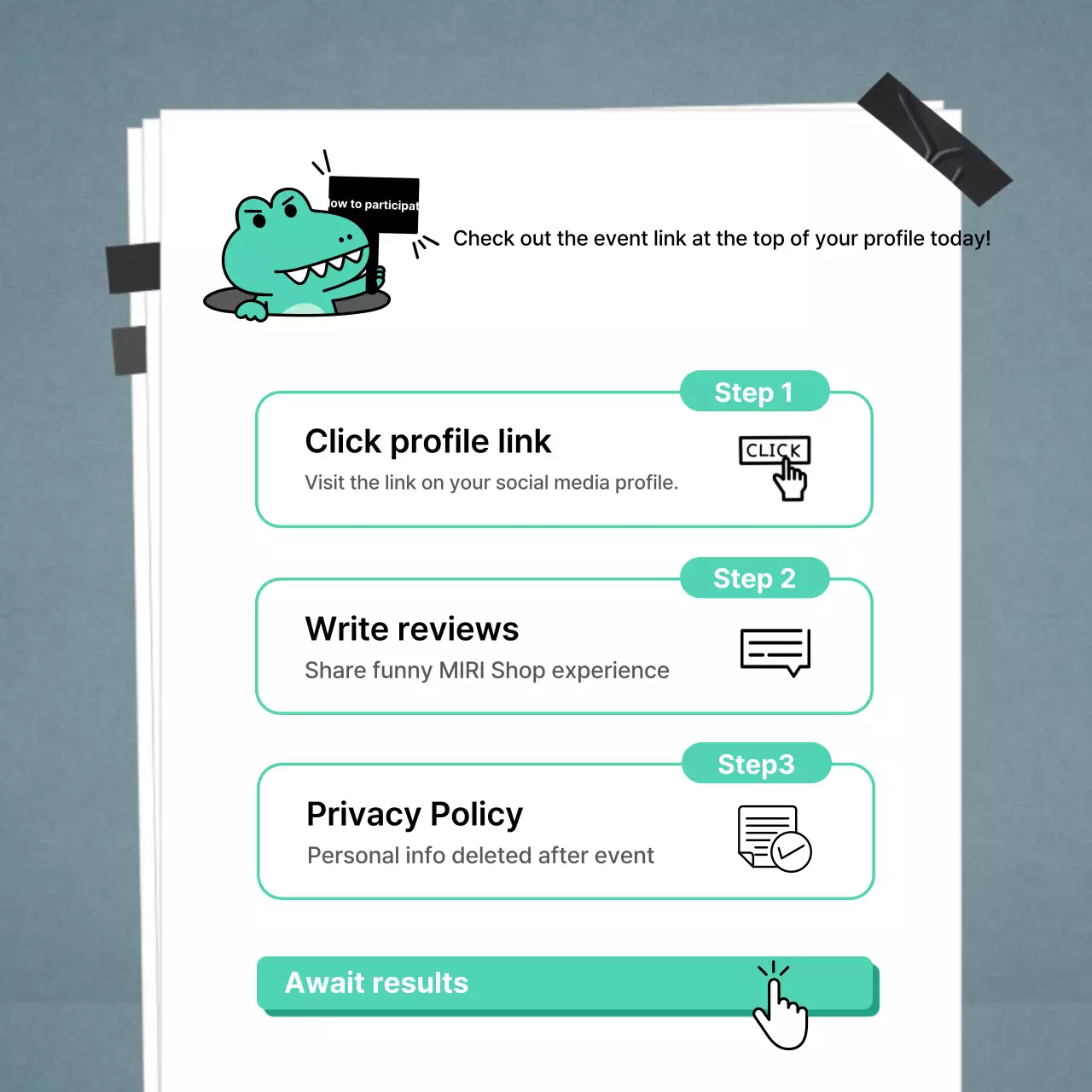 White Comic Crocodile Promotion Instagram Carousel