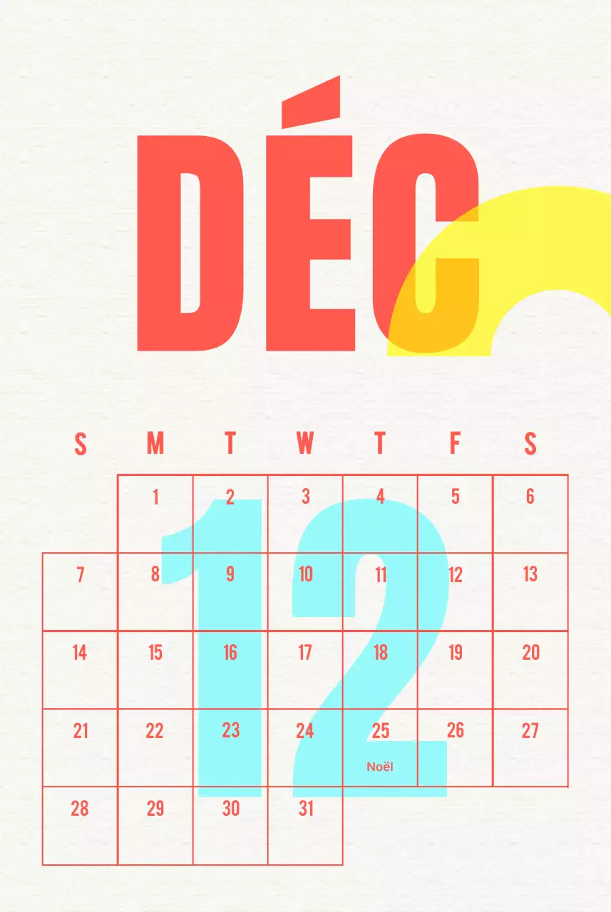 Calendrier Vintage Celebrate Blue