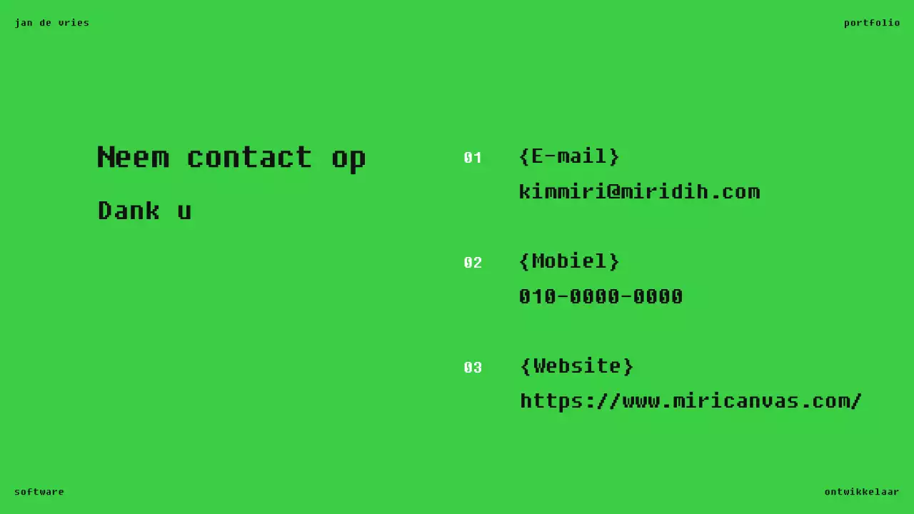 Zwarte moderne softwareportfolio