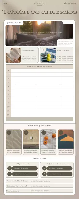 planificador de estilo de vida minimalista beige