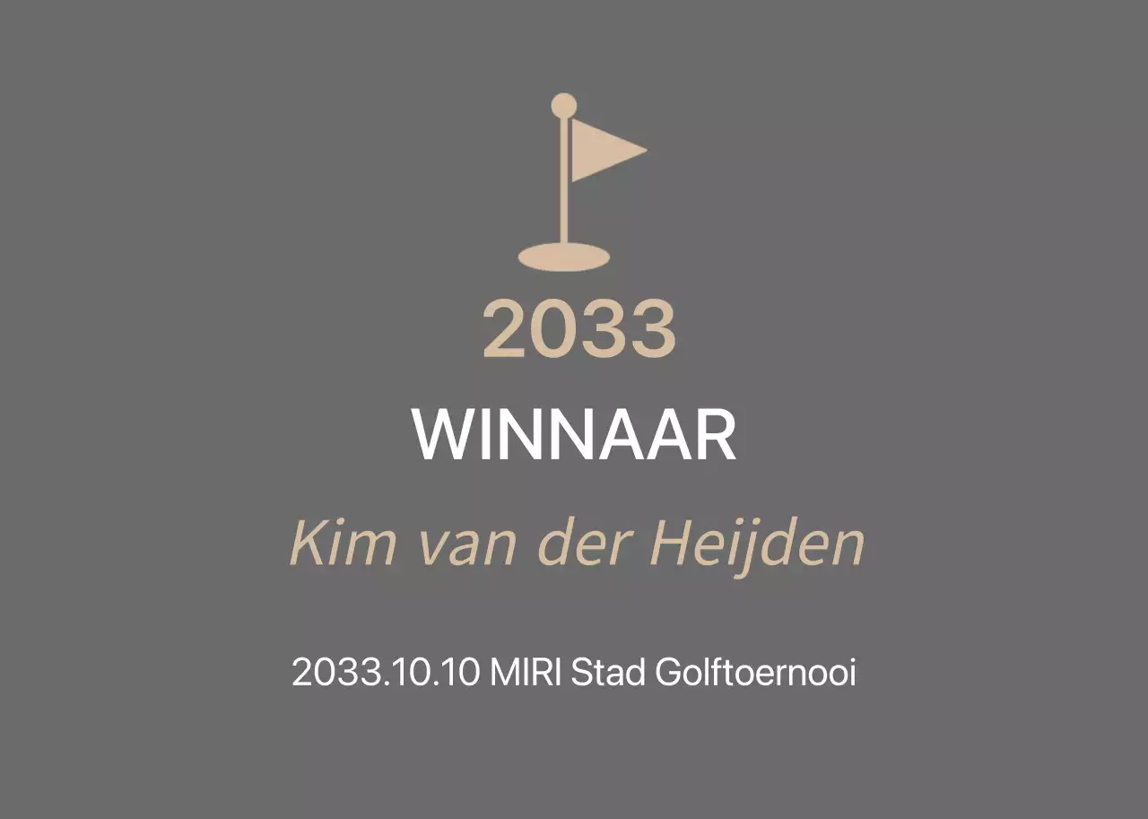 Nette Golf Toernooi Plaquette