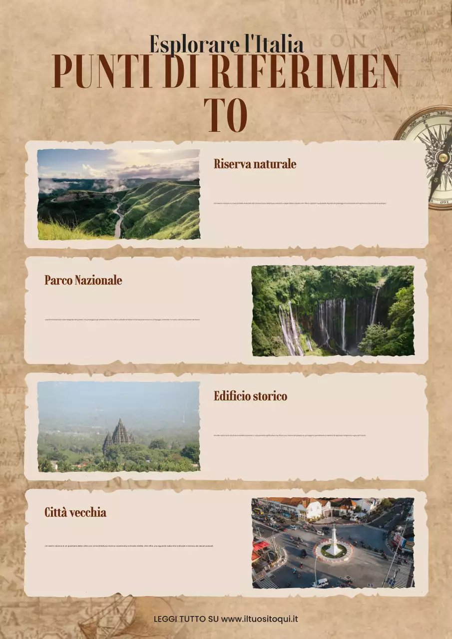 guida turistica vintage beige