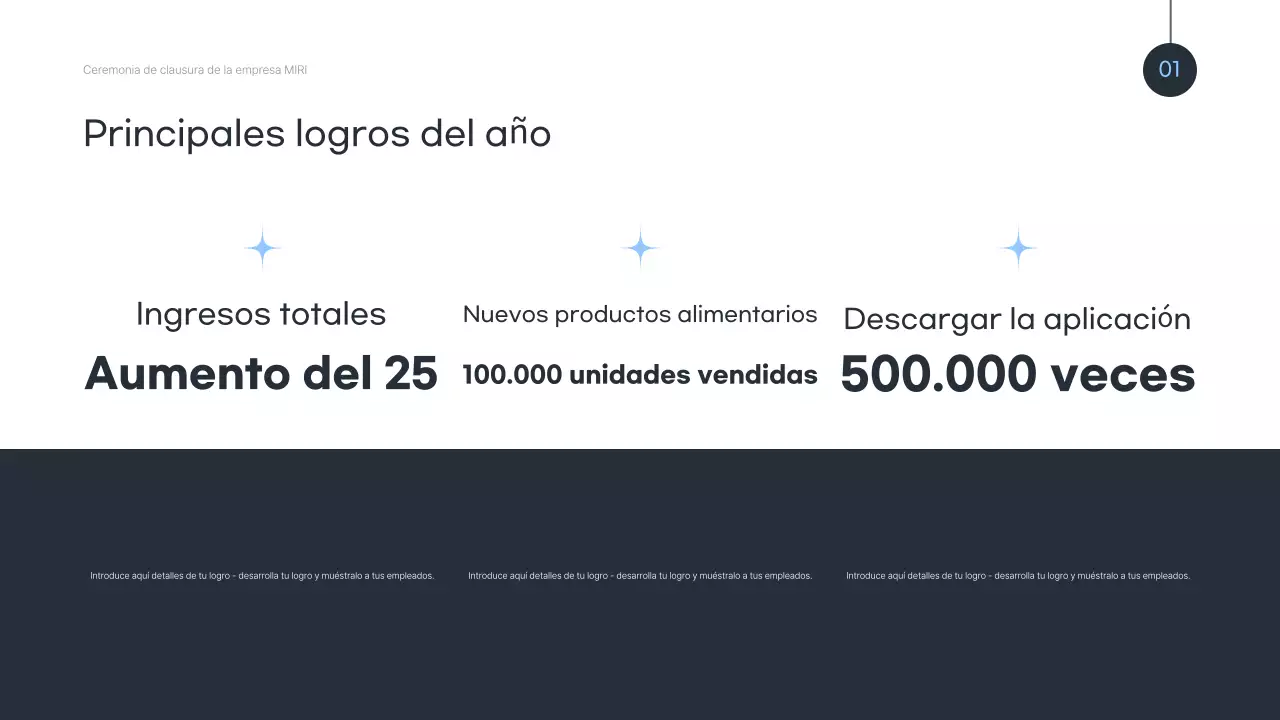 Celebrando el fin de año en azul moderno