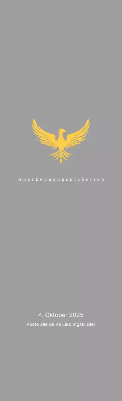 Klassische Golfturnier-Trophäe mit buntem Phönix-Dekor